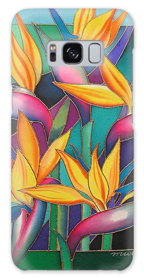 Fiji Islands Galaxy Case featuring the painting Birds of Paradise by Maria Rova