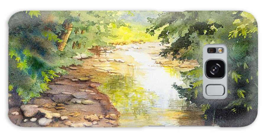 Creek Galaxy Case featuring the painting Bird's Trail Creek by Brenda Beck Fisher