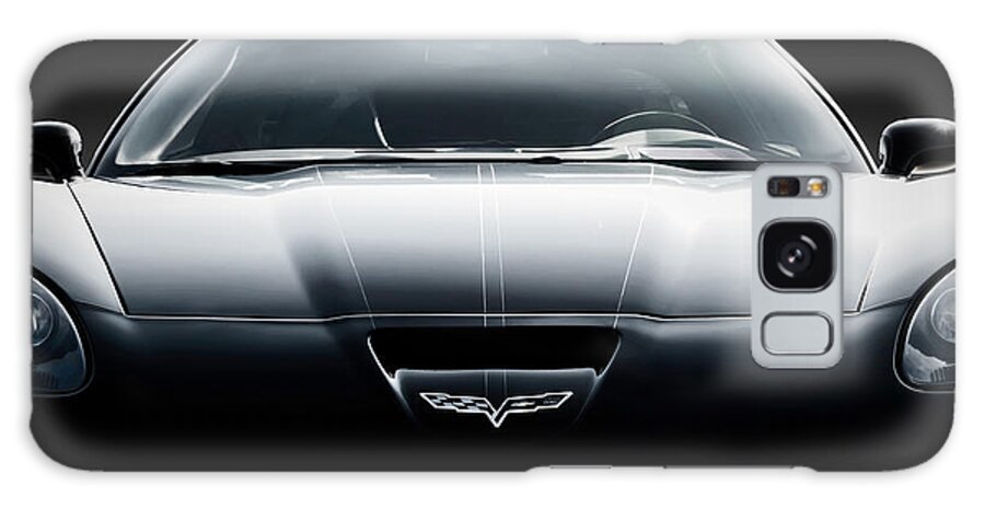 Black Galaxy Case featuring the digital art Black Grand Sport Corvette by Douglas Pittman