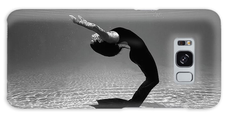 Underwater Galaxy Case featuring the photograph Black Mermaid by Microgen
