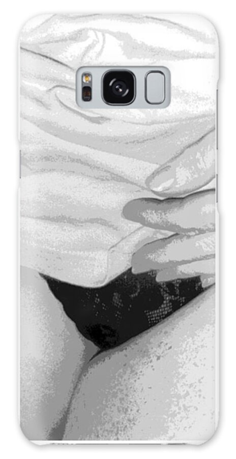 Nudes Galaxy Case featuring the photograph Black Panties by Strangefire Art    Scylla Liscombe