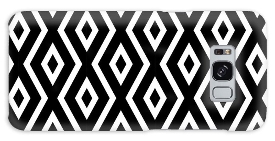 Black And White Galaxy Case featuring the mixed media Black and White Pattern by Christina Rollo