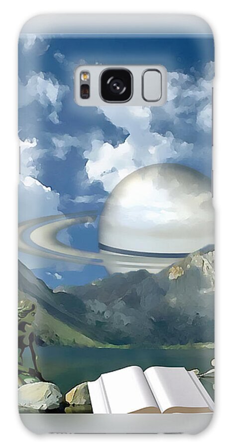 Symbolic Digital Art Galaxy Case featuring the digital art Blank Pages by Harald Dastis