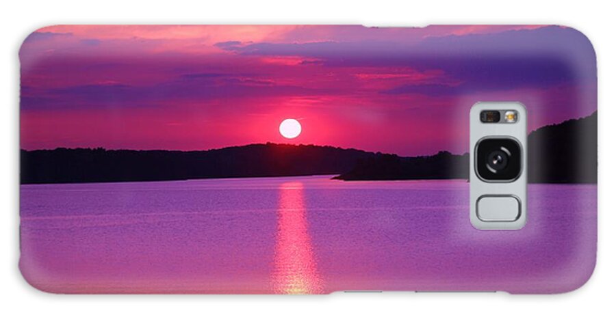 Sunset Galaxy S8 Case featuring the digital art Blazing Sunset by Lorna Rose Marie Mills DBA Lorna Rogers Photography