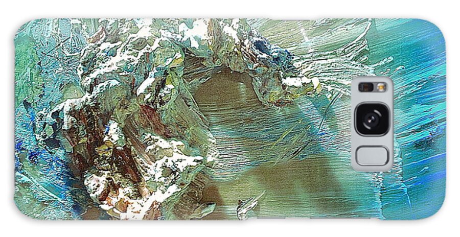 Artist Palette Prints Galaxy Case featuring the digital art Bleu comme le Danube by Delona Seserman