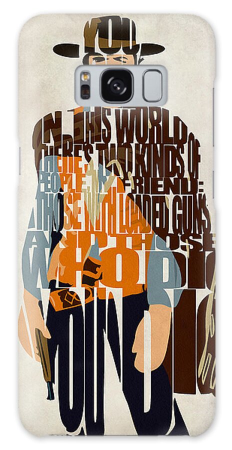 Blondie Galaxy Case featuring the digital art Blondie Poster from The Good the Bad and the Ugly by Inspirowl Design