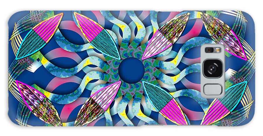 Conceptuals Galaxy Case featuring the digital art Blooming Mandala 6 by Walter Neal