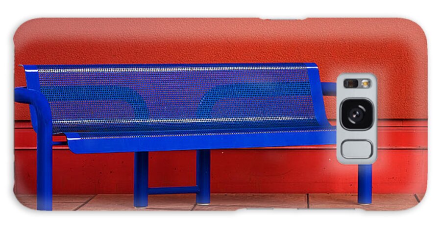 Metal Galaxy Case featuring the photograph Blue Bench by Melinda Ledsome