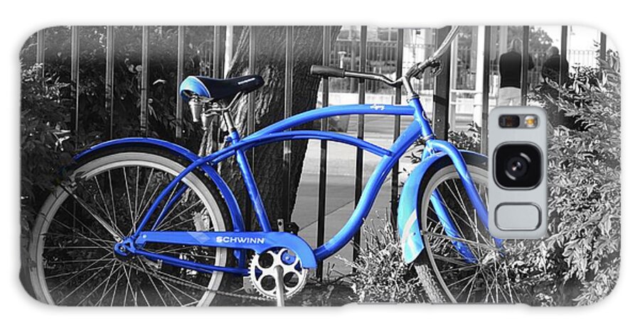 Bike Galaxy Case featuring the photograph Blue Bike by Alex King