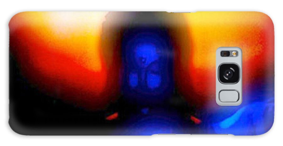 Buddha Galaxy Case featuring the digital art Blue Buddhascape by Linda N La Rose