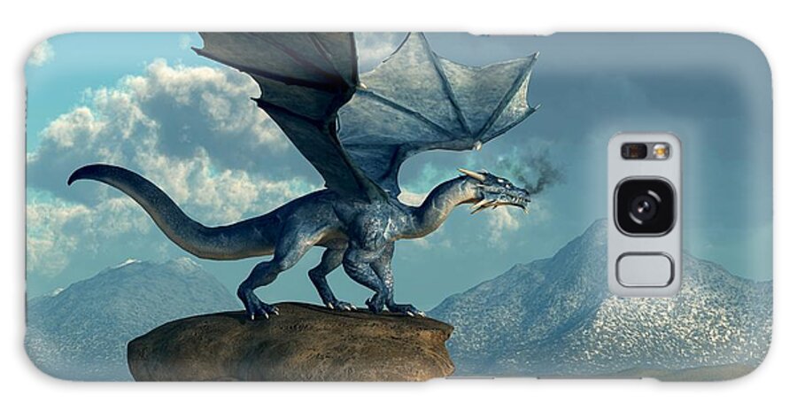 Blue Dragon Galaxy Case featuring the digital art Blue Dragon by Daniel Eskridge