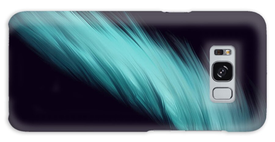 Pastel Galaxy S8 Case featuring the painting Blue Feather by Barefoot Bodeez Art