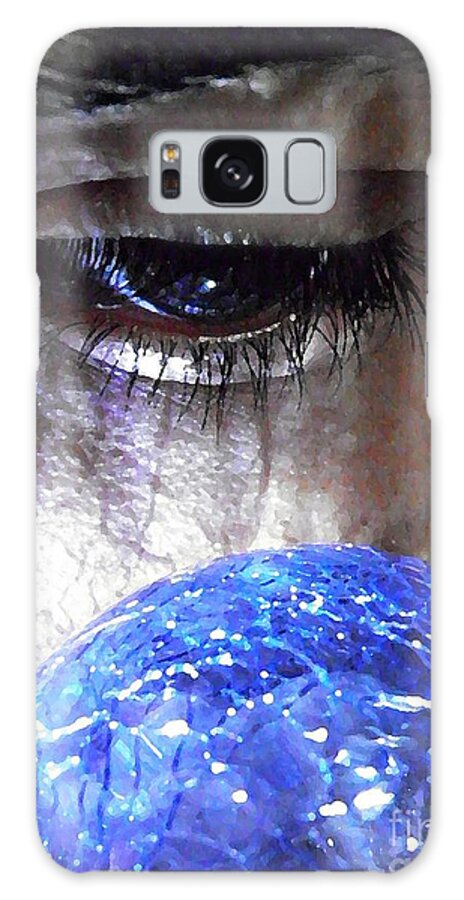 Blue Glass World Galaxy Case featuring the photograph Blue Glass World by Sarah Loft