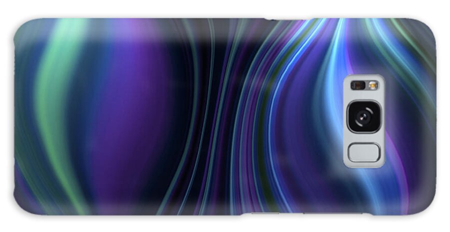 Purple. Blue Galaxy S8 Case featuring the digital art Blue Globes by Lori Grimmett