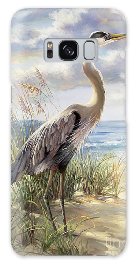 Heron Galaxy Case featuring the painting Blue Heron Deux by Laurie Snow Hein