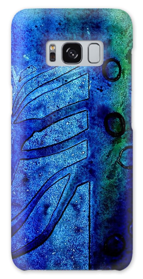 Abstract Galaxy Case featuring the mixed media Blue III by John Nolan