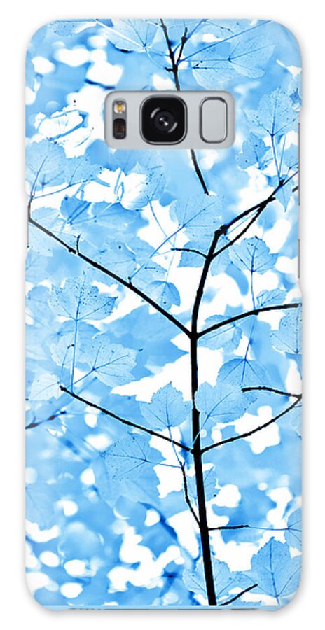 Leaf Galaxy Case featuring the photograph Blue Leaves Melody by Jennie Marie Schell