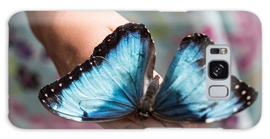 Butterfly Galaxy Case featuring the photograph Blue Morpho by Cathy Donohoue