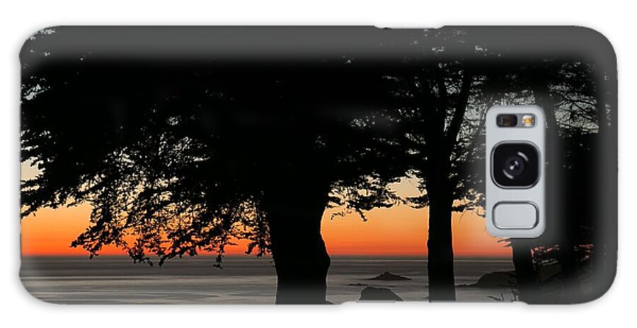 Elk Galaxy Case featuring the photograph Blue Pacific at Sunset by E Faithe Lester