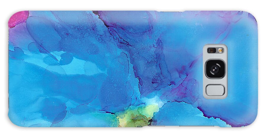 Blue Poppy Galaxy S8 Case featuring the painting Blue Poppy by Karen Mattson