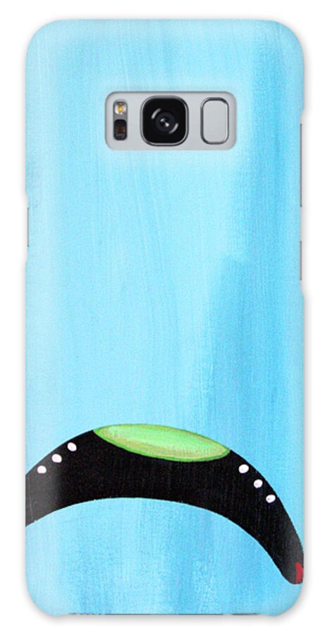 Ufo Galaxy Case featuring the painting Blue Raspberry UFO by John Ashton Golden