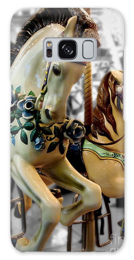 Carousels Galaxy Case featuring the photograph Blue Rose and Rose Bud by Colleen Kammerer