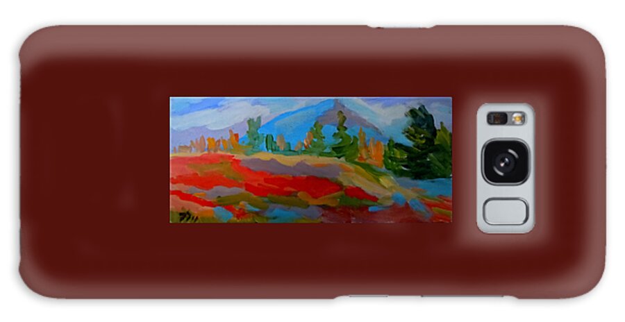 Oil Paintings Galaxy Case featuring the painting Blueberry Mountain by Francine Frank