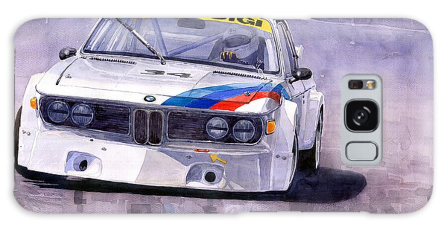 Watercolor Galaxy Case featuring the painting Bmw 3 0 Csl 1972 1975 by Yuriy Shevchuk