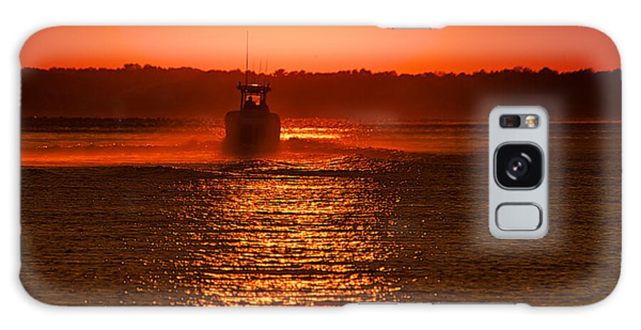 Boat Galaxy Case featuring the photograph Boat at Sunset by David Kay