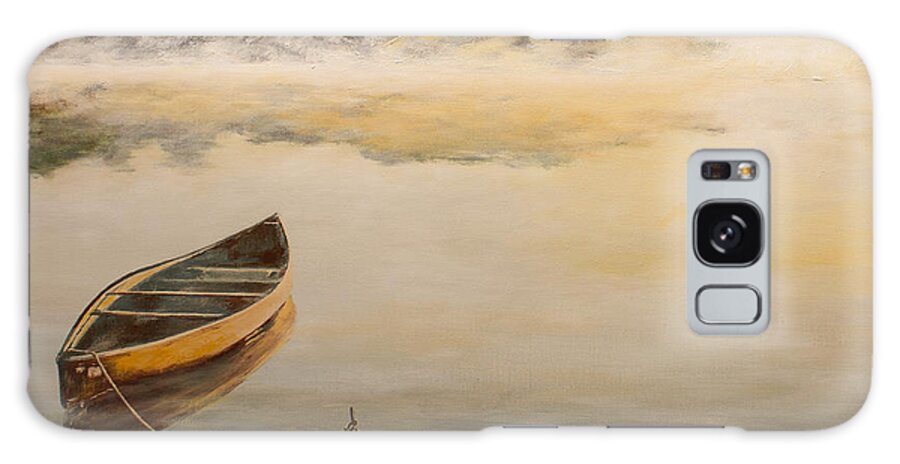 Boat Galaxy Case featuring the painting Boat on Water by Katrina Nixon