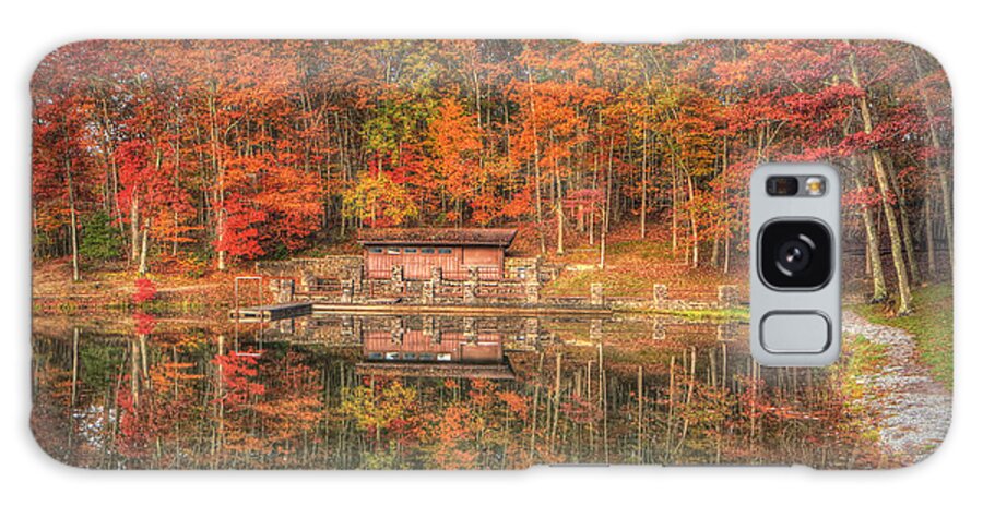 Boley Lake Galaxy S8 Case featuring the photograph Boathouse at Boley Lake by Jaki Miller