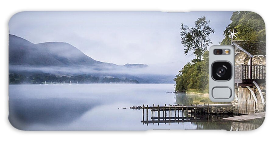 Dawn Galaxy Case featuring the photograph Boathouse at Pooley Bridge by Neil Alexander Photography