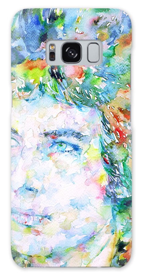 Bob Galaxy Case featuring the painting Bob Dylan Watercolor Portrait.3 by Fabrizio Cassetta