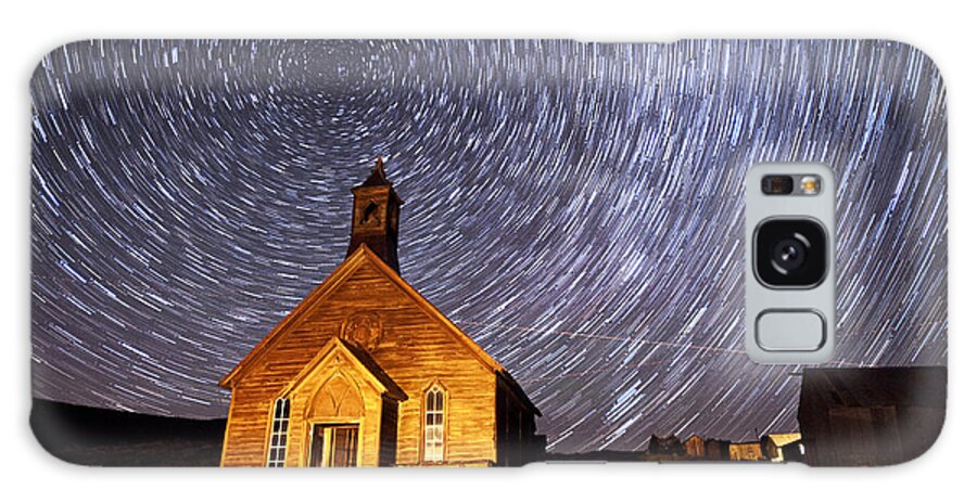Night Galaxy Case featuring the photograph Bodie Star Trails by Cat Connor