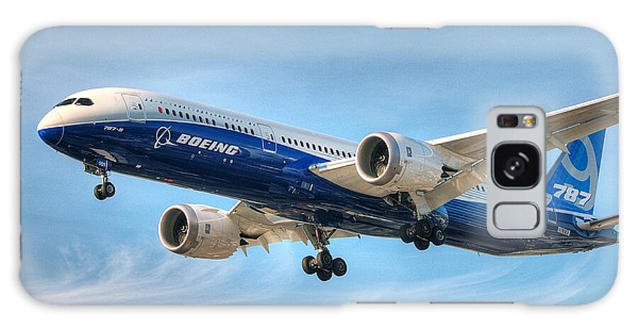 Boeing Galaxy Case featuring the photograph Boeing 787-9 wispy by Jeff Cook