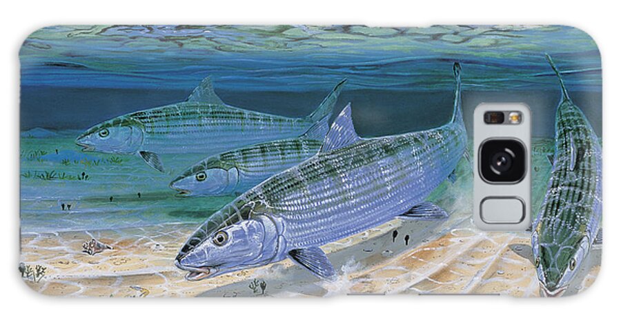 Bonefish Galaxy Case featuring the painting Bonefish Flats In002 by Carey Chen
