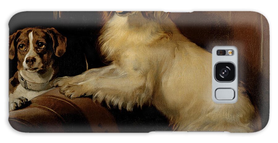 Dog Galaxy Case featuring the painting Bony and Var by Edwin Landseer
