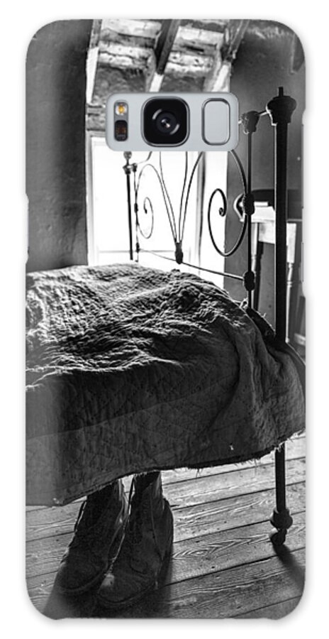 Boots Galaxy Case featuring the photograph Boots under the bed by Nigel R Bell