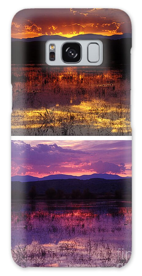 Bosque Galaxy Case featuring the photograph Bosque sunsets by Steven Ralser