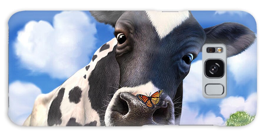 Cow Galaxy Case featuring the digital art Bovinity by Jerry LoFaro