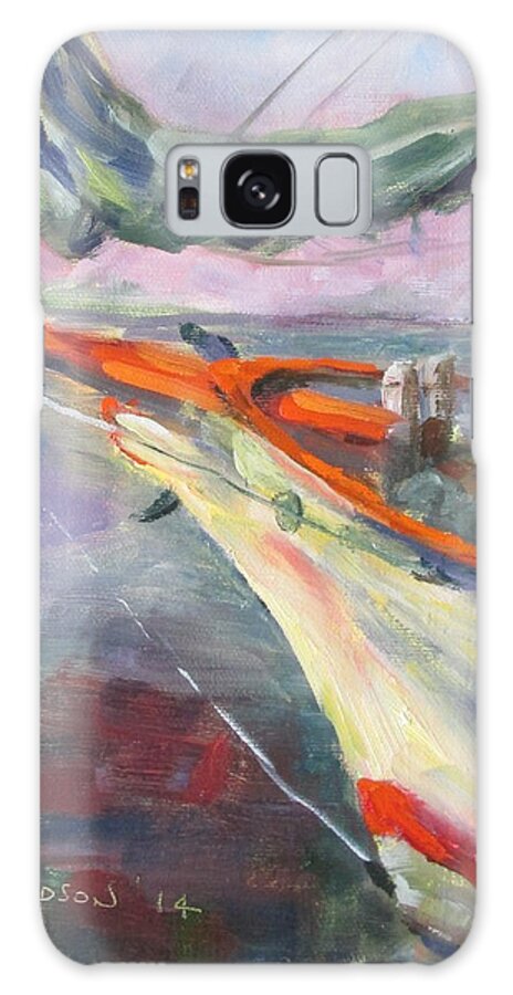 Sail Boat Galaxy Case featuring the painting Bowsprit by Susan Richardson