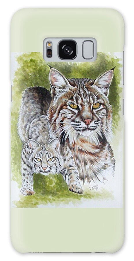 Small Cat Galaxy Case featuring the mixed media Brassy by Barbara Keith