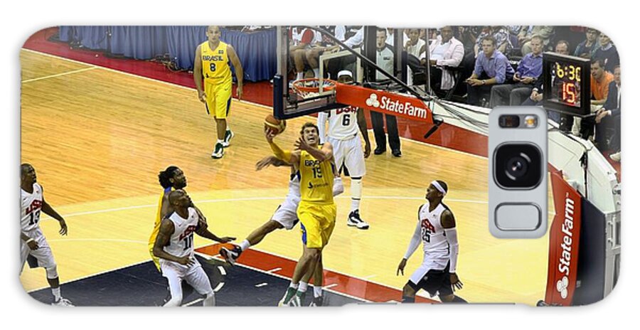 Basketball Galaxy Case featuring the photograph Brazil Olympic Layup by Steven Hanson