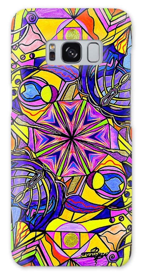 Vibration Galaxy Case featuring the painting Breaking Through Barriers by Teal Eye Print Store