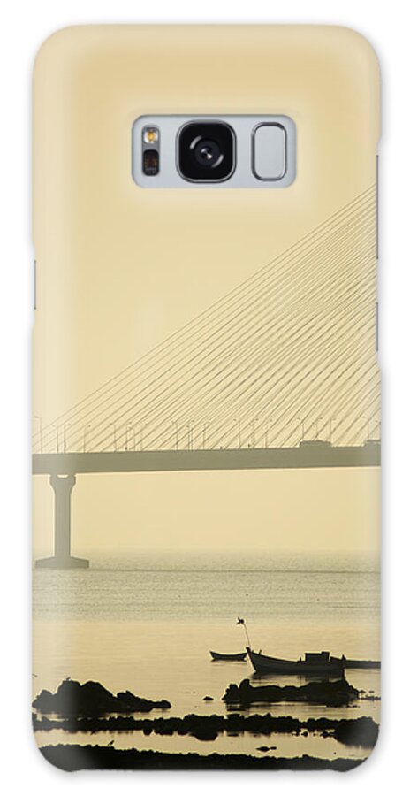 Bridges Galaxy Case featuring the photograph Bridge And Rocks by Rajiv Chopra