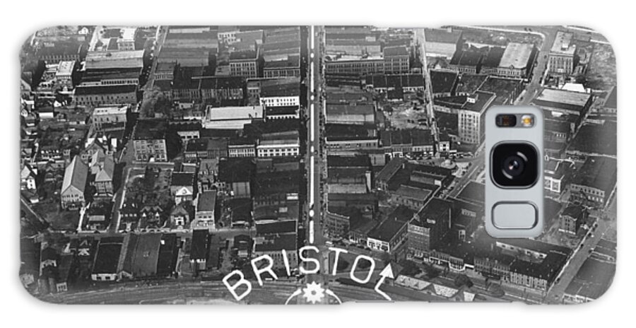 Bristol Virginia Galaxy Case featuring the photograph Bristol Virginia Tennessee Early Aerial Photo by Denise Beverly