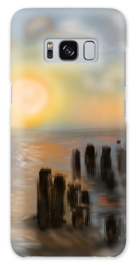 Seascape Galaxy Case featuring the digital art Broken Dock by Christine Fournier