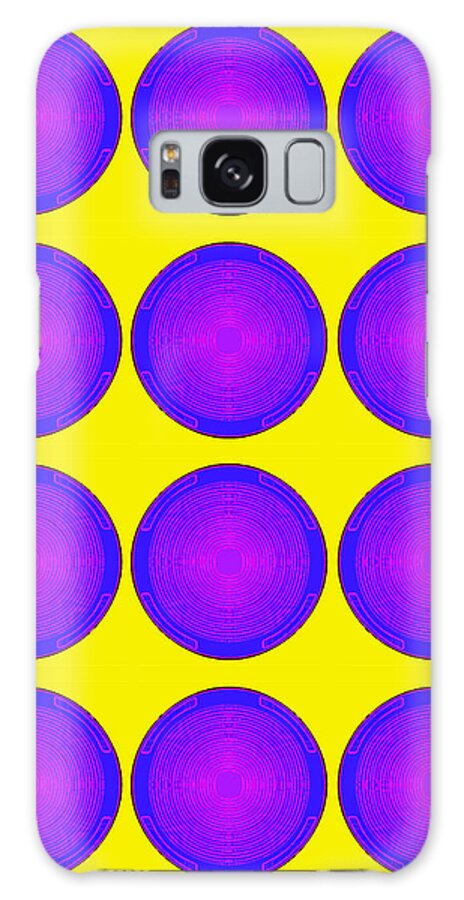 Circles Galaxy Case featuring the painting Bubbles Sunny Purple Blue Warhol by Robert R by Robert R Splashy Art Abstract Paintings