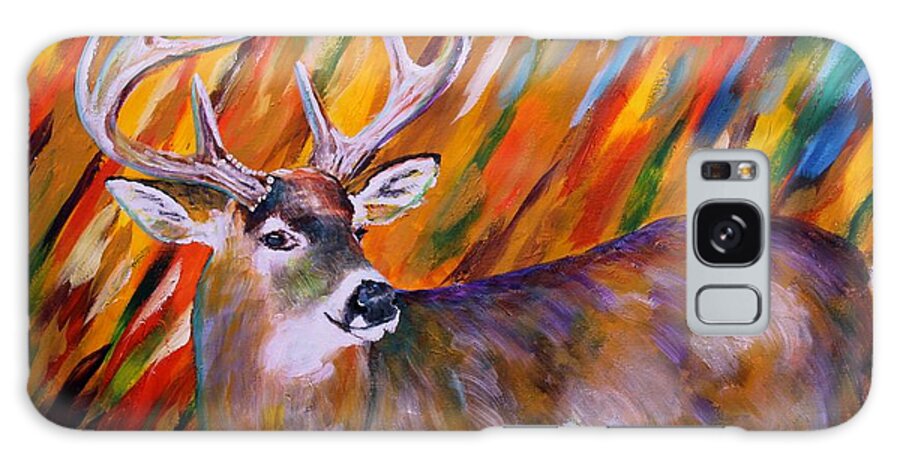 Deer Galaxy Case featuring the painting Buck Late Fall by Karl Wagner