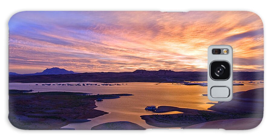 Bullfrog Marina Lake Powell Galaxy S8 Case featuring the photograph Bullfrog Marina Sunrise by Eric Rundle